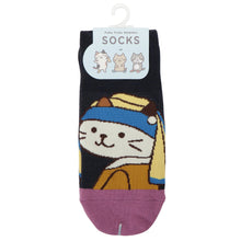 【再入荷】 ふくふくにゃんこ 絵画 ソックス