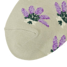 ふくふくにゃんこ 花柄刺繍ショートソックス