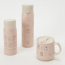 ふくふくにゃんこ ラテピンク ワンタッチ ステンレス ボトル 500ml
