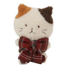 ふくふくにゃんこ タータンリボンおすわりマスコット