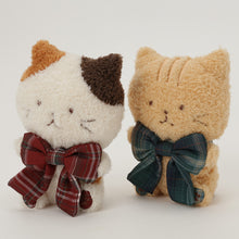 ふくふくにゃんこ リース&タータンリボンおすわりマスコットセット