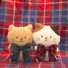 ふくふくにゃんこ リース&タータンリボンおすわりマスコットセット