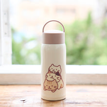 ふくふくにゃんこ むぎゅっとにゃんこハンドル付きステンレスボトル350ml