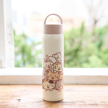 ふくふくにゃんこ むぎゅっとにゃんこハンドル付きステンレスボトル500ml