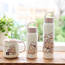 ふくふくにゃんこ むぎゅっとにゃんこふた付きステンレスマグ