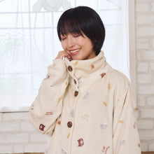 ふくふくにゃんこ フランネル ルームジャケット 【2026_秋冬】