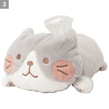 ふくふくにゃんこ ほっぺ寝そべりティッシュボックスカバー