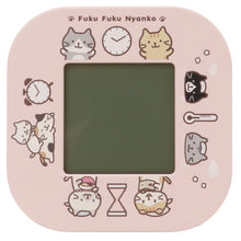 ふくふくにゃんこ デジタル回転クロック ver.①