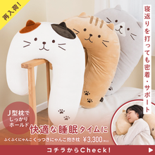 ふくふくにゃんこ くっつきにゃんこ抱き枕【WEB限定】