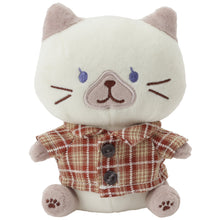 ふくふくにゃんこ 着せ替え チェックシャツ