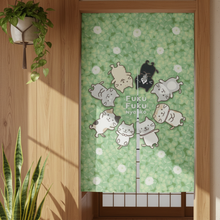 Fuku Fuku Nyanko のれん クローズアップ 正方形