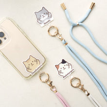 ふくふくにゃんこ カラビナ付きスマホストラップ