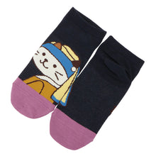  【再入荷】 ふくふくにゃんこ 絵画 ソックス
