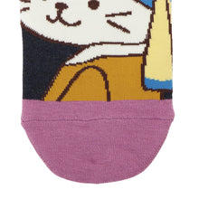  【再入荷】 ふくふくにゃんこ 絵画 ソックス
