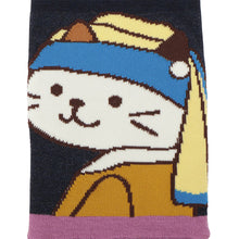 【再入荷】 ふくふくにゃんこ 絵画 ソックス
