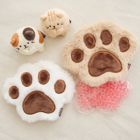 ふくふくにゃんこ ふわふわ肉球エコジェルハンドウォーマー