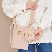  ふくふくにゃんこ コーデュロイスマホショルダー
