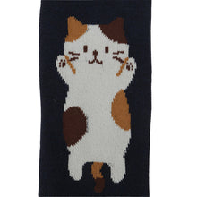  ふくふくにゃんこ  バックロゴクルーソックス
