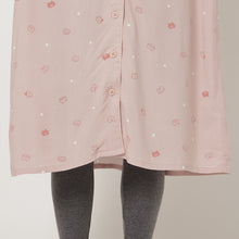  ふくふくにゃんこ レーヨンプリント前開きワンピース
