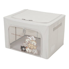  ふくふくにゃんこ むぎゅっと窓付き収納ボックス
