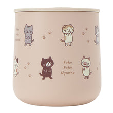  ふくふくにゃんこ ラテピンク ふた付き ステンレス マグカップ
