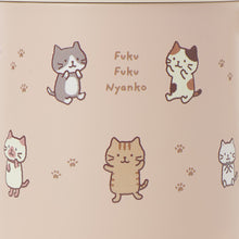  ふくふくにゃんこ ラテピンク ふた付き ステンレス マグカップ
