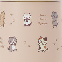  ふくふくにゃんこ ラテピンク ふた付き ステンレス マグカップ

