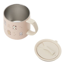  ふくふくにゃんこ ラテピンク ふた付き ステンレス マグカップ

