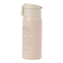  ふくふくにゃんこ ラテピンク ワンタッチ ステンレス ボトル 350ml
