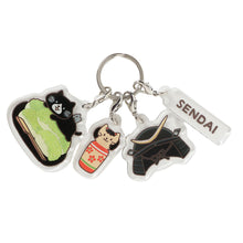  【WEB限定】ふくふくにゃんこ ご当地4連アクリルキーホルダー
