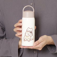  ふくふくにゃんこ むぎゅっとにゃんこハンドル付きステンレスボトル350ml
