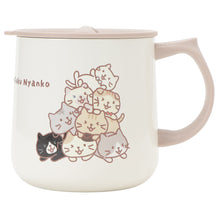 ふくふくにゃんこ むぎゅっとにゃんこふた付きステンレスマグ
