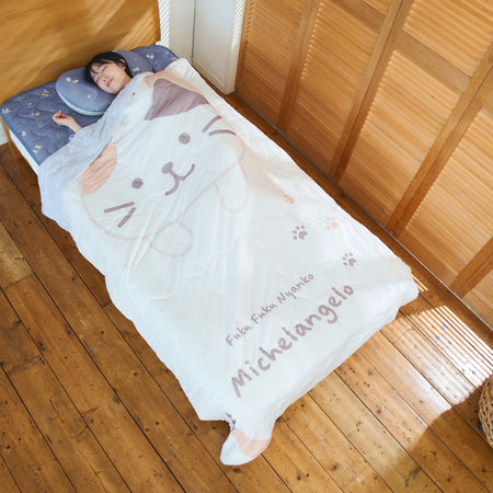 ふくふくにゃんこ 接触冷感 ぶらりん くしゅくしゅ  ケット