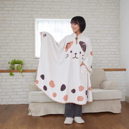 ふくふくにゃんこ 着るにゃんネックケット 着る毛布 ブランケット  【2026_秋冬】