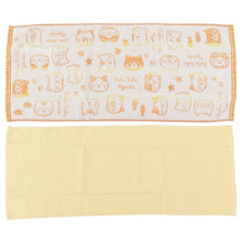  ふくふくにゃんこ ふんわり無撚糸 フェイスタオル 2枚組
