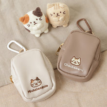  ふくふくにゃんこ ラテ色カラビナ付きガジェットポーチ
