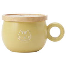  ふくふくにゃんこ 木製ふた付きマグカップ
