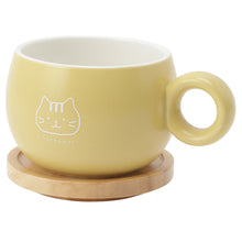  ふくふくにゃんこ 木製ふた付きマグカップ
