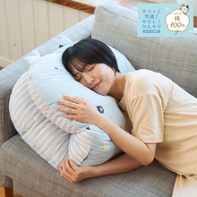  【2個セット】ふくふくにゃんこ 接触冷感 ひんやりコットン ごろ寝クッション
