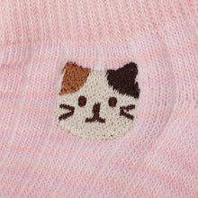  ふくふくにゃんこ ミックスカラースニーカーソックス
