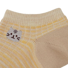  ふくふくにゃんこ ミックスカラースニーカーソックス
