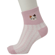  ふくふくにゃんこ パステルアンクルソックス
