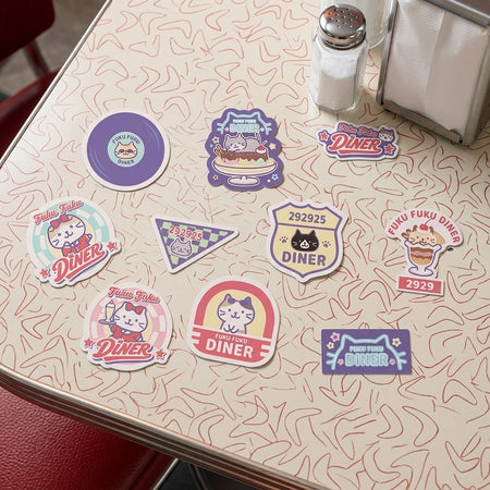 ふくふくにゃんこ ダイナーステッカー10枚セット 【WEB限定】